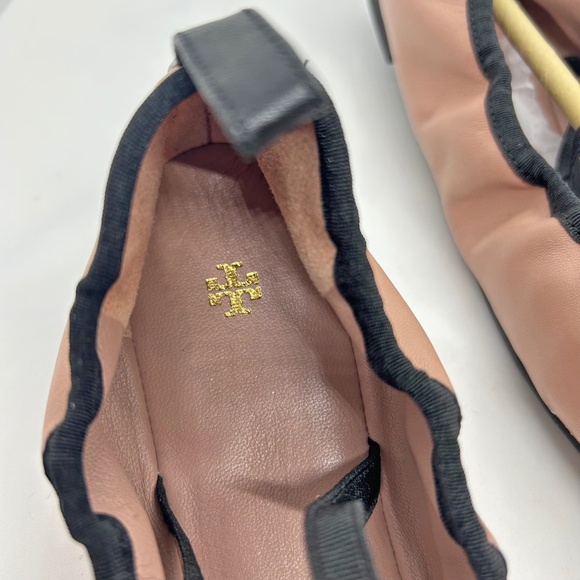 NEW Tory Burch Soft Scrunch Leather Ballet Flats, Size 8.5, Blush pink - Picture 5 of 7